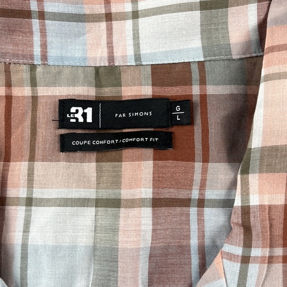 Simons Le31 |  Vision Organic Cotton and Tencel Blend Button Down Shirt | Large - Picture 6 of 8